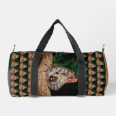 Bruine uil vlinder gepersonaliseerd plunjezak (Achterkant)