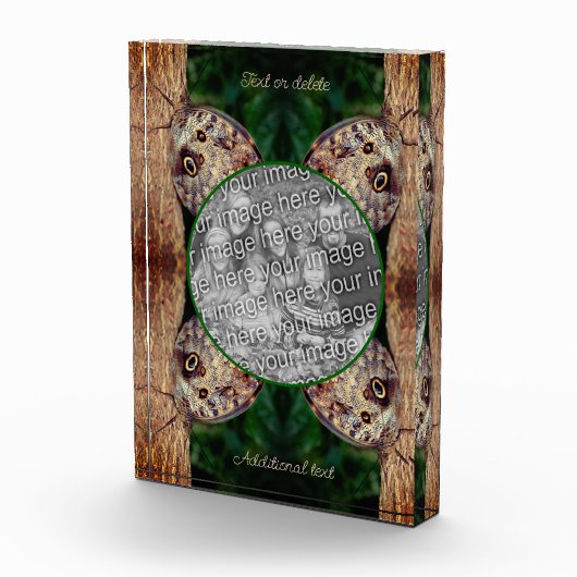 Bruine Uil Vlinder Lijst Creëer Uw Eigen Fotoblokken (Rechts)