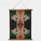 Bruine Uil Vlinder Natuur Abstract Hangend Wandkleed (Voorkant)