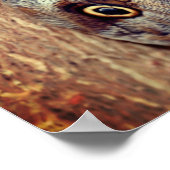 Bruine Uilvlinder Close-up Poster (Hoek)