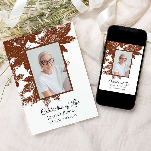 Bruine val laat viering van het leven kaart