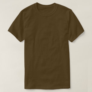 Bruine, vaste kleur t-shirt