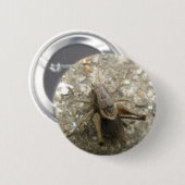 Bruine Veldkrekel Knop Ronde Button 5,7 Cm (Voorkant /achterkant)