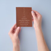 Bruine ventilator Terracotta Botanical we doen een Flyer (Hand)