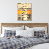 Bruine Veren Abstract Canvasprint met Spanframe Canvas Afdruk (Insitu (Slaapkamer))