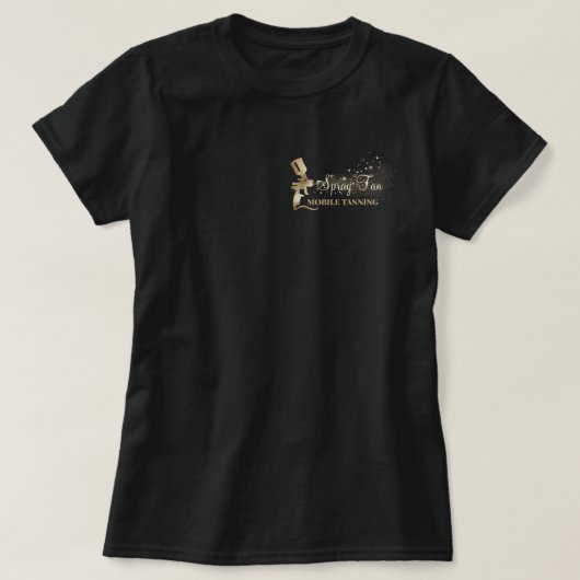 Bruine verf spray bruinen t-shirt (Design voorkant)