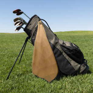 Bruine verloop geometrisch mesh patroon golfhanddoek