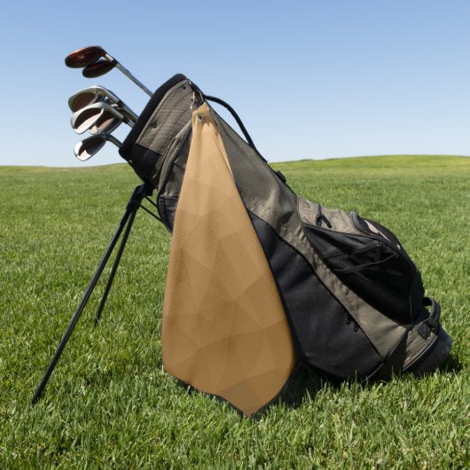 Bruine verloop geometrisch mesh patroon golfhanddoek (Groen)