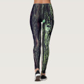 Bruine Versplinterde Boom Bast Fotografische Natuu Leggings (Achterkant)