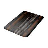 Bruine verticale strepen badmat (Gekanteld)