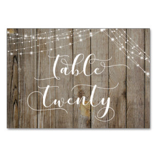 Bruine Verweerde Hout & Lichtjes Tafel Twintig Kaa Kaart