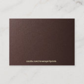 Bruine vezelstof Visitekaartjes (Achterkant)