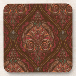 Bruine Vintage Paisley Mandala Drank Onderschepper Bier Onderzetter