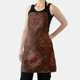 Bruine Vintage Paisley Mandala Keuken Schort - Boh