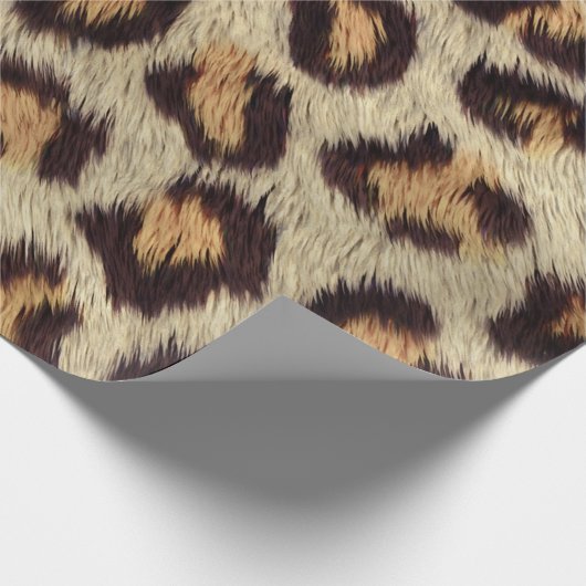 Bruine vlekjes, luipaard cadeaupapier (Hoek)