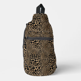 Bruine vlekken Cheetah Print Crossbody Sling Bag