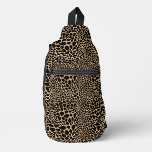 Bruine vlekken Cheetah Print Crossbody Sling Bag