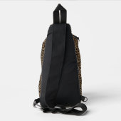 Bruine vlekken Cheetah Print Crossbody Sling Bag (Achterkant)