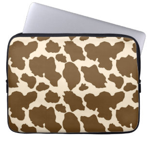 Bruine Vlekken Koeienprint Boer Boerderijdieren Kl Laptop Sleeve