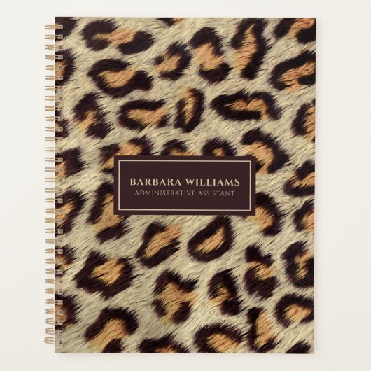 Bruine vlekken luipaard patroon planner (Voorkant)