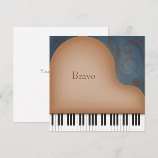 Bruine vleugel gepersonaliseerd notitiekaartje (Voorkant / Achterkant)