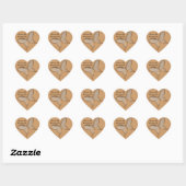 Bruine Vlinder Hart Stickers (Vel)