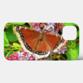 Bruine vlinder met blauwe stippen op Lilacs Case-Mate iPhone Case (Achterkant (horizontaal))
