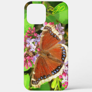 Bruine vlinder met blauwe stippen op lippenvel Hoe Case-Mate iPhone Case