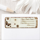 Bruine vlinder mousserend etiket (Insitu)