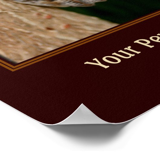 Bruine vlinder op bomen, op maat poster (Hoek)