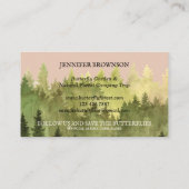 Bruine Vlinder tuin ideeën rustieke Bos camping Visitekaartje (Achterkant)