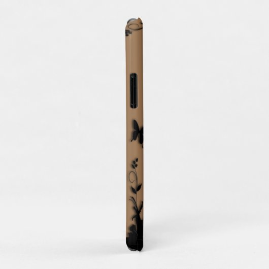 Bruine vlindertuin gepersonaliseerd Case-Mate iPhone case (Achterkant/rechts)
