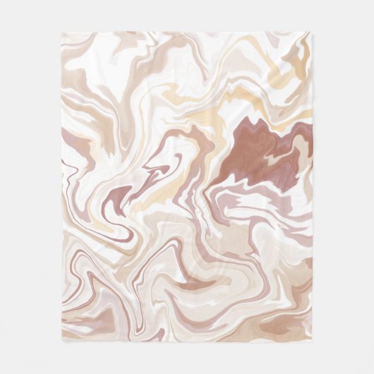 Bruine vloeibare acrylgooi fleece deken (Voorkant)