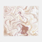 Bruine vloeibare acrylgooi fleece deken (Voorkant (Horizontaal))