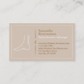 Bruine Voet Massage Care Podiatry Reflexologist Visitekaartje (Achterkant)