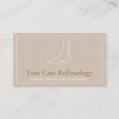 Bruine Voet Massage Care Podiatry Reflexologist Visitekaartje (Voorkant)