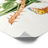 Bruine vogel op een tak poster (Hoek)