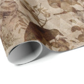 Bruine vogels en bijkantoren cadeaupapier (Rol Hoek)