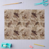 Bruine vogels en bijkantoren ontkoppelen tissuepapier (Craft)