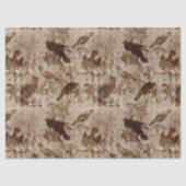 Bruine vogels en bijkantoren ontkoppelen tissuepapier (Voorkant)