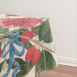 Bruine vogels met bloemen en vlinder tafelkleed