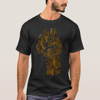 Bruine vuist t-shirt