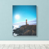 Bruine vuurtoren canvas afdruk (Insitu (Houten vloer))