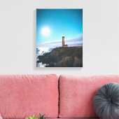 Bruine vuurtoren canvas afdruk (Insitu (Woonkamer))