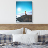 Bruine vuurtoren canvas afdruk (Insitu (Slaapkamer))
