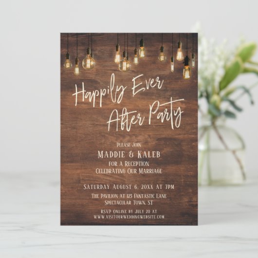 Bruine wand Edison lichten feest tot in de eeuwigh Kaart (Staand voorkant)