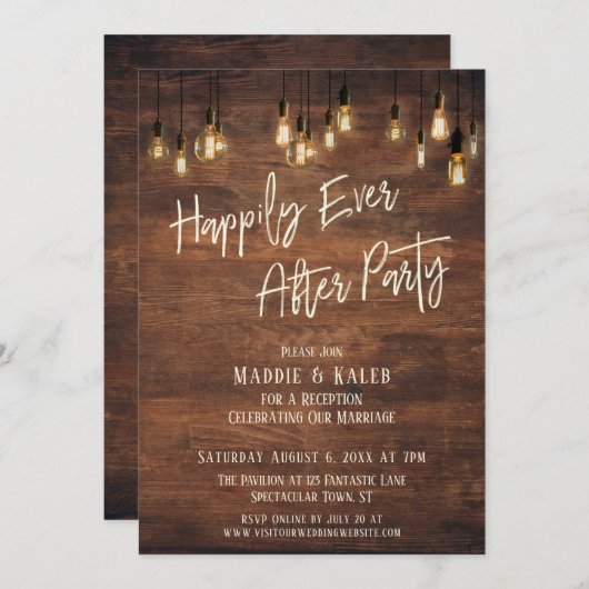 Bruine wand Edison lichten feesten tot in de eeuwi Kaart (Voorkant / Achterkant)