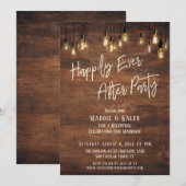 Bruine wand Edison lichten feestje voor altijd en  Kaart (Voorkant / Achterkant)