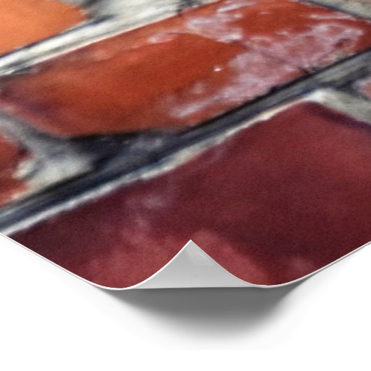 Bruine wandsteen poster (Hoek)