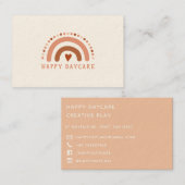 Bruine Warn Rainbow Heart Spots Visitekaartje (Voorkant / Achterkant)